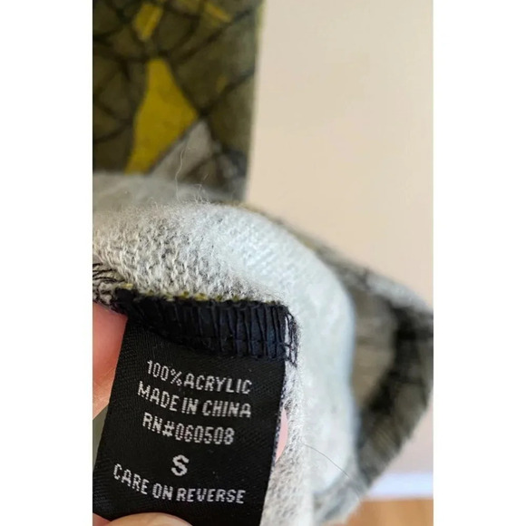 Angie Printed Fall Boho Sweater Dress with Crochet Neckline Size Small - Picture 7 of 11